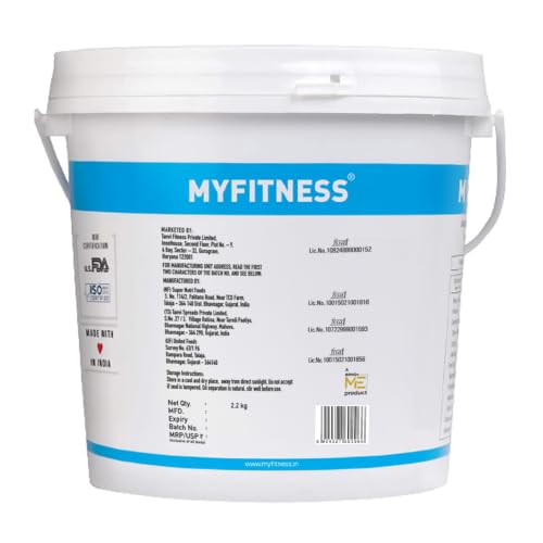 Image of MYFITNESS Peanut Butter Chocolate Flavour, Crunchy 2.2kg | 26g Protein | Tasty & Healthy Nut Butter Spread | Vegan | Cholesterol Free & Gluten Free | Zero Trans Fat | Creamy Peanut Butter