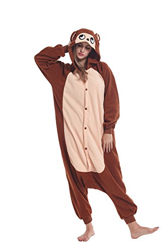 Sqlszt Monkey Costume Adult Women Halloween Onesie Men Christmas Pajamas M