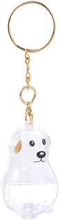 Dog Shape Keyring Puppy Pendants Hanging Decor Acrylic Storage Box Jewelry Gift