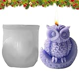 3D Tier Form - Eule Kerzenform Silikonform Eule Kerzenform 3D Eule Kerzenform Familienpaar, Spaß,...