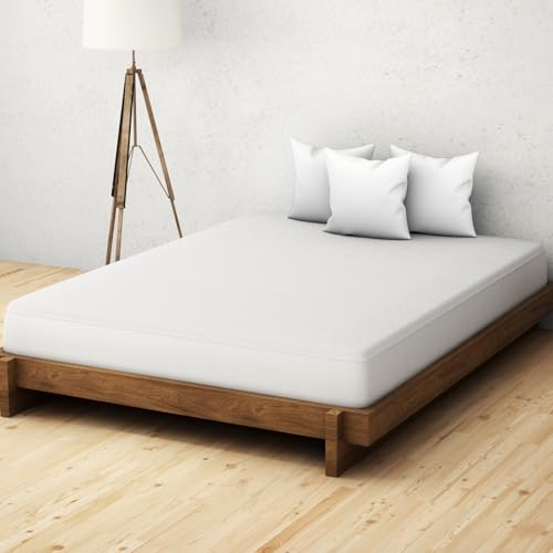 Image of Welspun 100% Waterproof Premium Mattress Protector for Double Bed King Size 78x72 Inches | Cotton Feel Mattress Cover | Elastic Fitted | Fits Upto 10 Inch Mattress| Bed Protector Cover (78 inchx72 inch White)