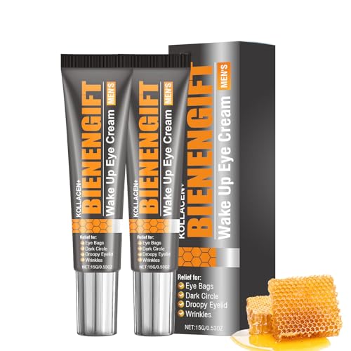 2PCS Bienengift Augencreme, Bienengiftsalbe Gegen Falten & Augenringe, Männer Augencreme Gegen Tränensäcke & Schwellungen, Anti Aging Pflege mit Propolis & Kollagen