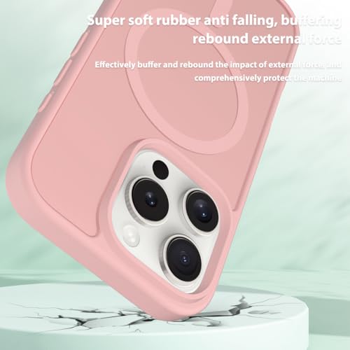 Image of for iPhone 16 pro Case [Compatible with Magsafe] Translucent Matte Phone Cover, [10 FT Military Grade Drop Protection] Slim Durable Shockproof Protective Bumper (Pink Magnetic, iPhone 16 Pro)