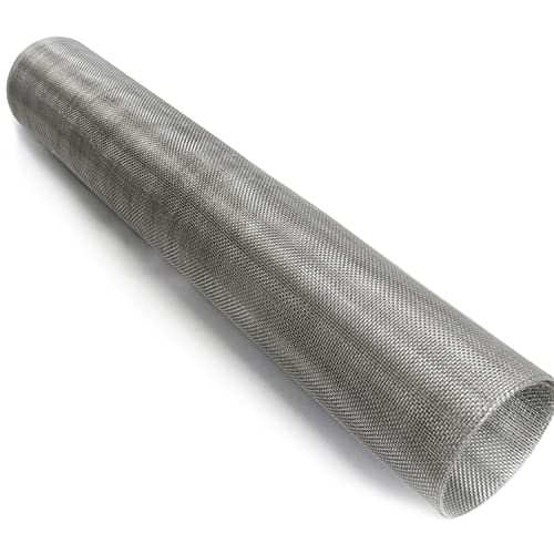 LIEOWYD Stainless Steel Woven Wire Mesh Woven Wire 16 Mesh, Stainless Steel Air Vent Mesh, Hard and Heat Resisting Screen Mesh, Mosquito Net for Windows, Never Rust, Easy to,Silver-16 Mesh-0.6x4m