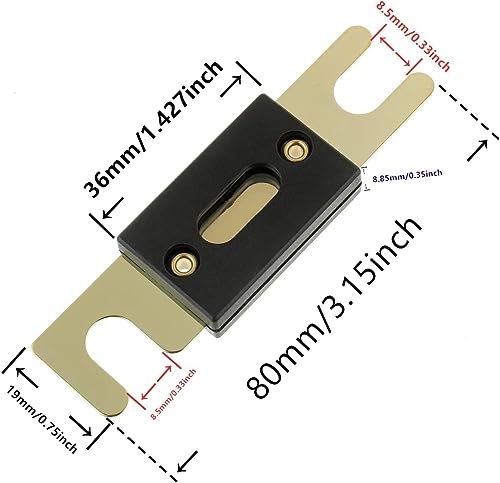 Snapklik.com : 2 Pcs 150A Clear Shell ANL Fuse Holder And 2 Pcs 150 Amp ...