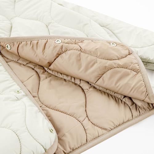 Girl's Fashion Quilted Jacket Lightweight Button Down Padded Coat Fall Winter Warm Outerwear with Pockets 4-15 Years2