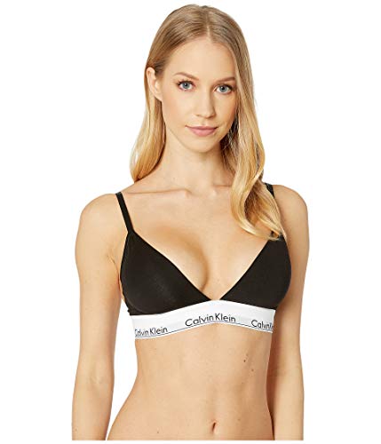Calvin Klein womens Modern Cotton Lightly Lined Triangle Wireless Bralette Bra