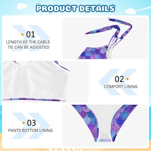 Image of Boccsty Summer Girls Swimsuits Kids Bikini Sets 2 Pcs Bathing Suit for 3T-12T