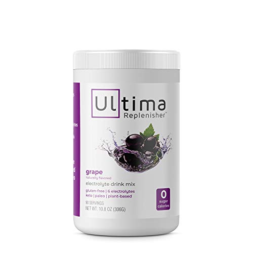 Ultima Hydrating Electrolyte Powder, Grape, 90 Servings, no Sugar, 0 Carbs or Calories