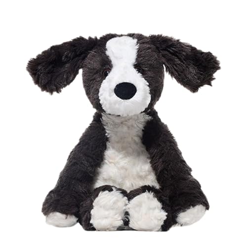 Generisch Border Collie - Juguete de peluche realista para cachorro de Border Collie | Blanco y negro - Peluche para niños, niños pequeños, amigos, regalo para el hogar