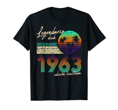 Cumpleaños Hombre Regalos Legendario Desde Diciembre 1963 Camiseta