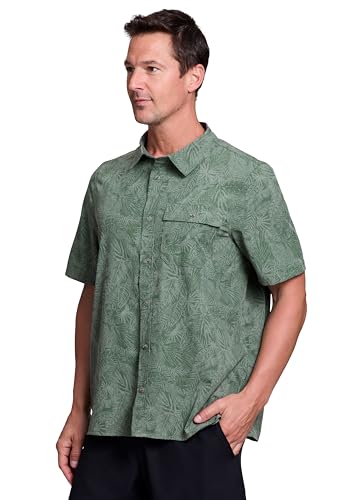 Avalanche Short Sleeve Hiking Shirt for Men, Quick Drying Woven Lightweight Button-Up Shirt with Collar, Pockets4