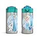 Zak Designs 15.5oz Stainless Steel Kids Water Bottle with Flip-up Straw Spout - BPA Free Durable Design, Frozen Girl SS