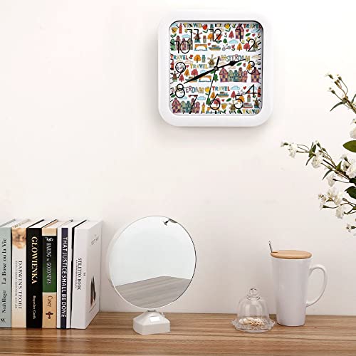Pendule Murale Silencieuse Horloge de Précision Moderne 26cm - 5