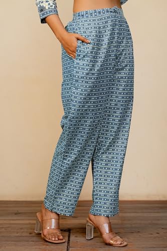 Image of MIRCHI FASHION Women's Straight Fit Pure Cotton Floral Printed Kurta Set with Dupatta and Pant