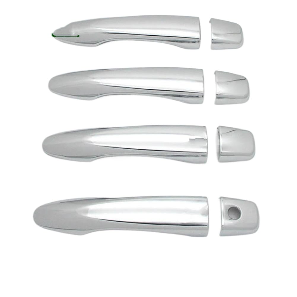 Hoping Door Handle Cover Pad Molding Styling Overlay Bezel Compatible with Kadjar 2015 2016 2017 2018(1 Keyhole no Button)