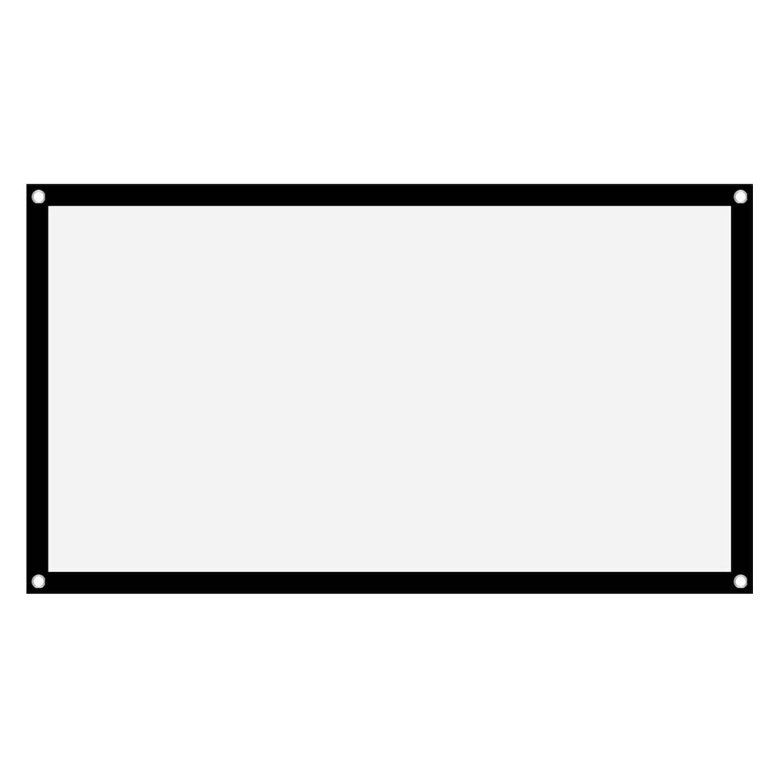 Pantalla de Proyector, Cortina de Proyector, Pantalla de Proyección de Cortina de Proyector de Poliéster Suave, Portátil, de Espesor 16:9, sin Arrugas (-2610190065712)