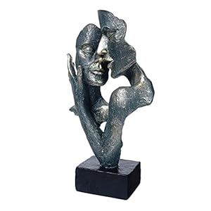 Tauzveok Beeldhouwwerk Deco Woonkamer Modern,Standbeeld Deco Buste,Beelden En Beeldjes Moderne Geliefden Decoratieve Beeldjesm,Valentijnsdag Cadeau Voor Haar,Couple statue f