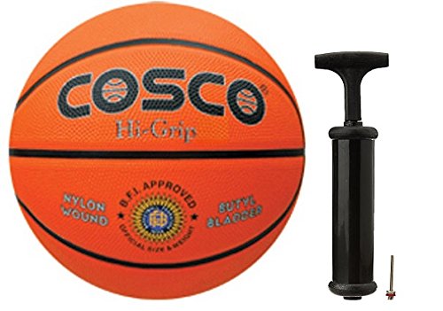 Cosco Rubber Basketball with Hand Pump, Size 5 (Multicolour) (B0737DR4PT) Amazon Price History, Amazon Price Tracker