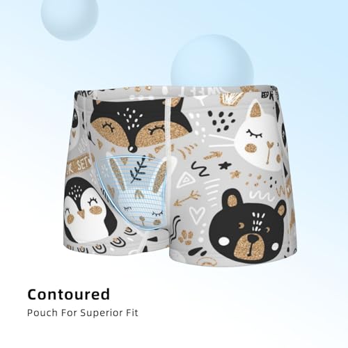 Boys' Cotton Boxer Brief Soft Underwear-Funny Animals Series4