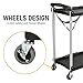 Olympia Tools 89-356 Pack-N-Roll Folding Collapsible Service Cart, Black, 50 Lb. Load Capacity per Shelf, 2-Layers