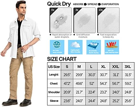 Outdoor Ventures Heren shirts met lange mouwen UV