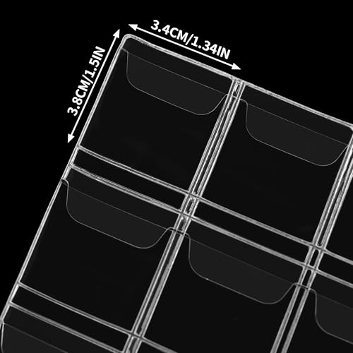 300 Pockets Standard 9-Loch Münzeinlagen für Münzen, 10 Blatt (34mm X 38mm Each Pocket) CS03130