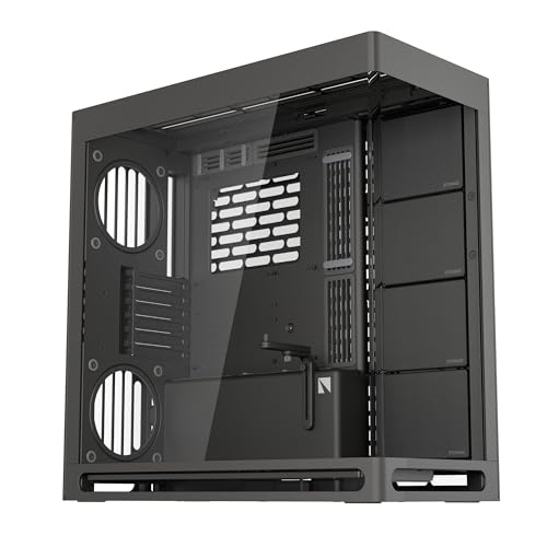 HAVN HS 420 Dual-Chamber Mid Tower PC Case ATX Black | Hybrid Design, 11x 140mm Fan Slots & 3X 420mm...