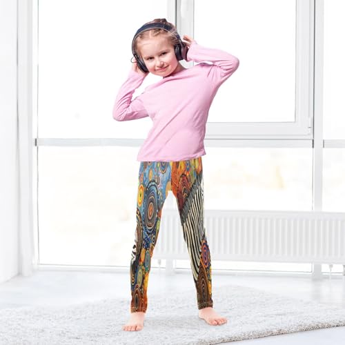 Toddler Girls Leggings Printed Yoga Pants Leggings Zebra in Gustav Klimt for Kids4