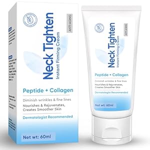 Topkech Neck Cream for Women & Men,Gentle Neck Firming Cream for Tightening Skin,Anti Aging Neck and Décolleté & Facial Moisturizer-Skin Tightening Cream for Day & Night-60ML