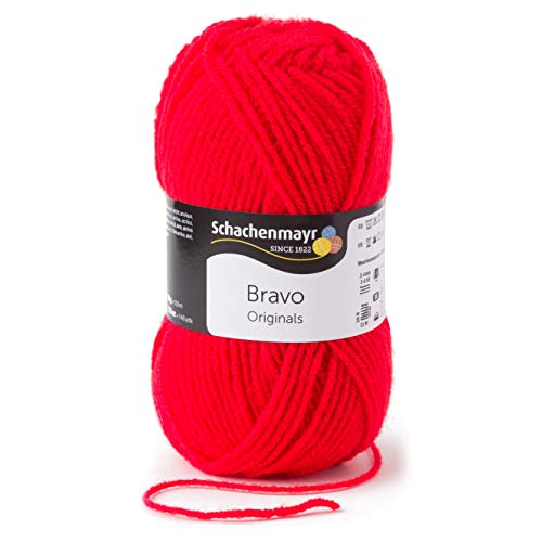 Schachenmayr Bravo, 50G Scarlet Fils À Tricoter