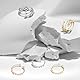Landrain 5 Stück Antistress Ring,Edelstahl Anti Stress Ring mit Beweglichen Perlen