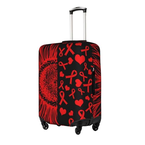 Travel Luggage Cover Sunflower Sickle Cell Awareness Fashion Washable Baggage Suitcase Protector Fit For Luggage X-Large2