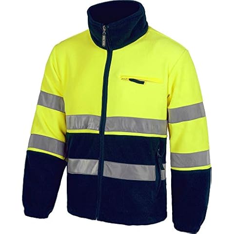 Chaqueta Polar Bicolor de Alta Visibilidad con Cintas Reflectantes Teamwork Cover