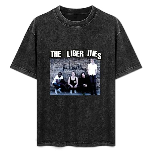 The Libertines Rock Band Mens T-Shirt Black Graphic Unisex tee Shirt M