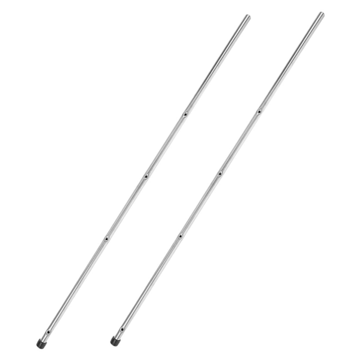 SUPVOX 2pcs Foosball Table Rods Replacement: Iron Rods with Safety Caps - Soccer Desktop Pole - Foosball Machine Parts for Repair