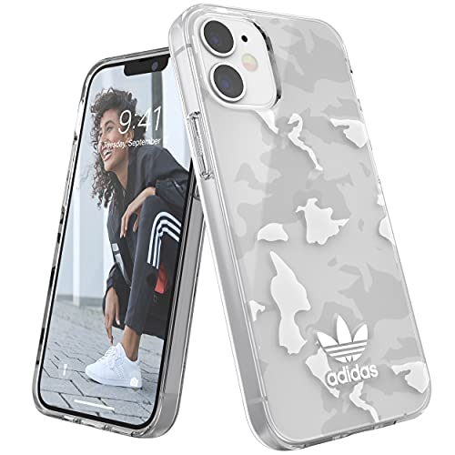 アディダスオリジナルス iPhone12 Mini ケース 5.4インチ アディダス グラフィックプリント カモ クリア クリアケース クリアxホワイト [adidas SS21 for iPhone 12 Mini Clear/White Graphic