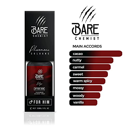 Bare Chemist Eclipse Pheromone Cologne For Him - [Attraction Formula] Pheromone Perfume Oil Spray For Men 1Oz. #TOP1