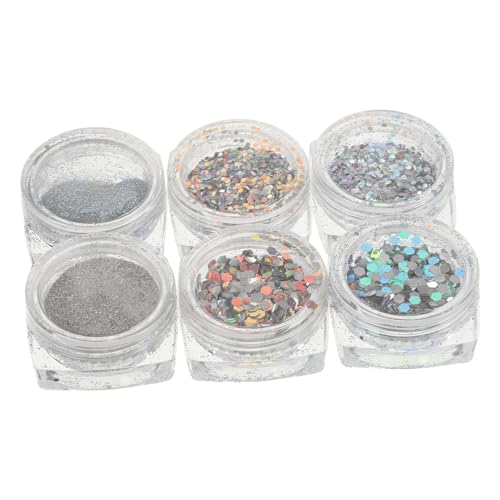 NOLITOY Nail Art Supplies Nail Glitter Sequins for Nails Glitter Gel Nail Polish Crystal Flashing Powder Reflective Nail Nail Flakes Metallic Shining Flakes Manicure Decorations
