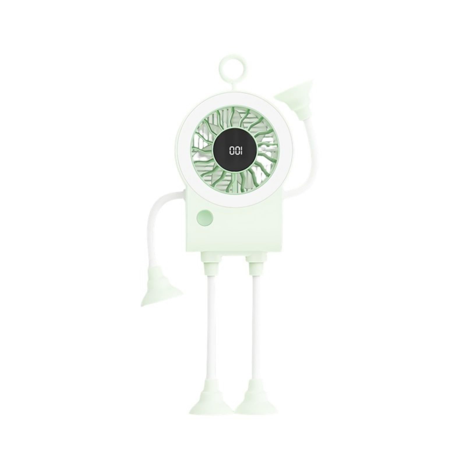 YPBEW Weight Handheld Fan with Suction Cup and Bright LED Display 5 Wind Levels Powerful Cooling Fan Cooling Tool Handheld with Strong Airflows