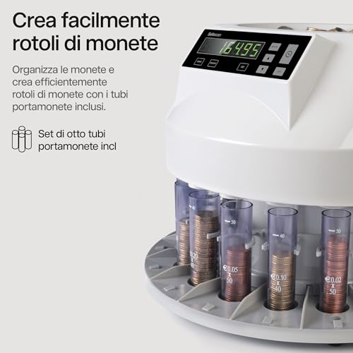 Contamonete Safescan 1250 Eur Che Conta E Smista Velocemente Le Monete Euro Miste, Contamonete Che Smista Le Monete Per Taglio, Contamonete Per Il Conteggio Continuo Delle Monete - 4