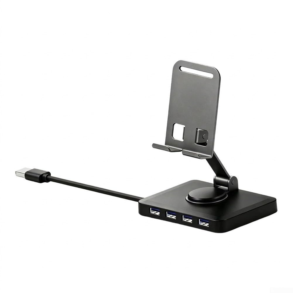 Hub USB 3.0 4 Puertos con para soporte Teléfono Giratorio Hub