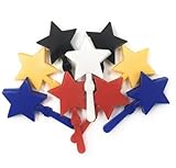 Funiverse Bulk 20 Pack Star Shaped Hand Clappers - Multicolor Team Spirit Noise Makers for Parties, Sports Events & New Years Favors