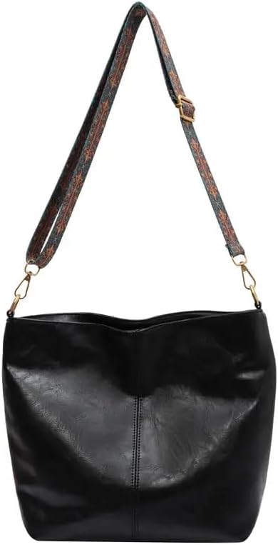 Miniatura 2 de Generic De gran tamaño PU Cuero Tote Mujer Bolso De Fin De Semana Bolso De Viaje Comprador, Bolso Crossbody Capacidad Bolsas De Hombro - Negro