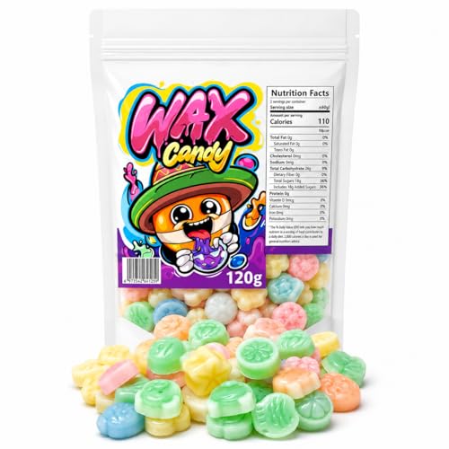 CHAMOYGUYS Fruity Wax Candy Bottles 120g - 5 Flavours Assorted Wax Candy - Halal Certified - TikTok Viral Candy - Nostalgic Old School Candy for Parties Gifts & Treat Lovers