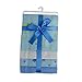 Bambini Blue Four Pack Receiving Blanket