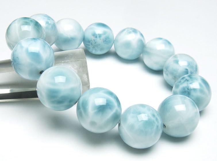 いくら 東昇天然石】ラリマー ブレスレット 16mm 111-38082 ラリマー