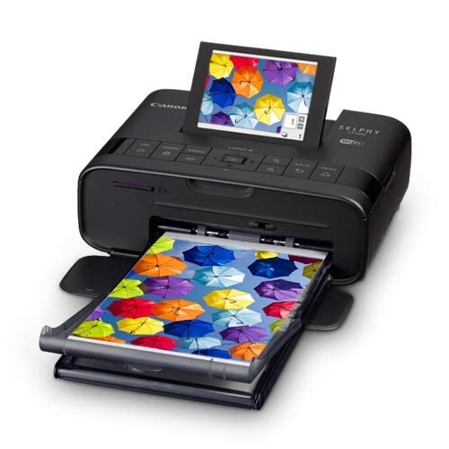 Canon Selphy Cp1300 Wireless Compact Photo Printer (Black) Rp-108 Color Ink Paper Set (108 Sheets Of 4 X 6 Paper) + Neego Printer Cable + Neego Print Protector (100 Pack) #TOP4