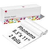 Amazon.com : Phomemo M832 Thermal Paper 2 Rolls, 8.5