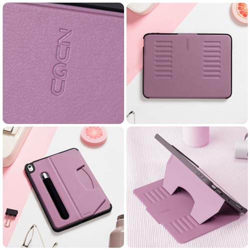 ZUGU iPad 10th Generation Case (2022) 10.9" Ultra Thin Drop Impact Protection 8 Level Stand Function Auto Sleep Pen Holder Smart Cover (iPad 10 Case, Very Purple)